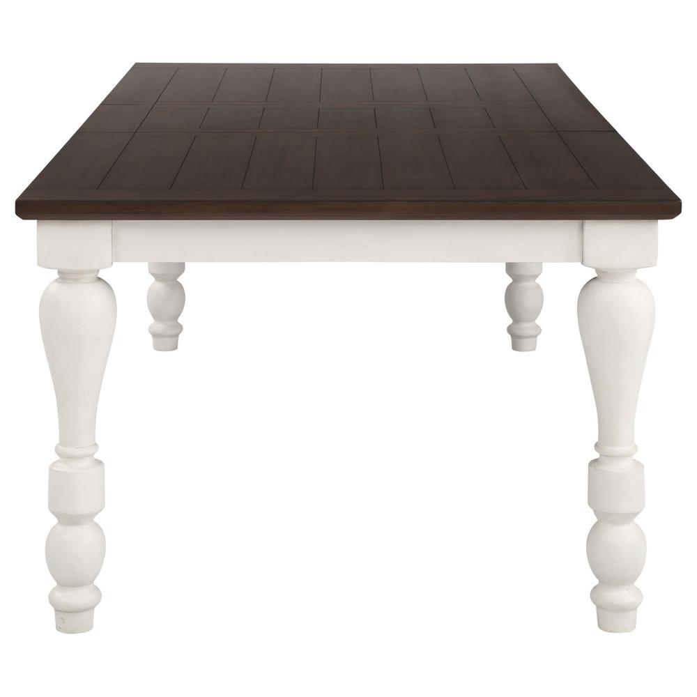 Madelyn Dining Table with Extension Leaf Dark Cocoa and Coastal White. Picture 2