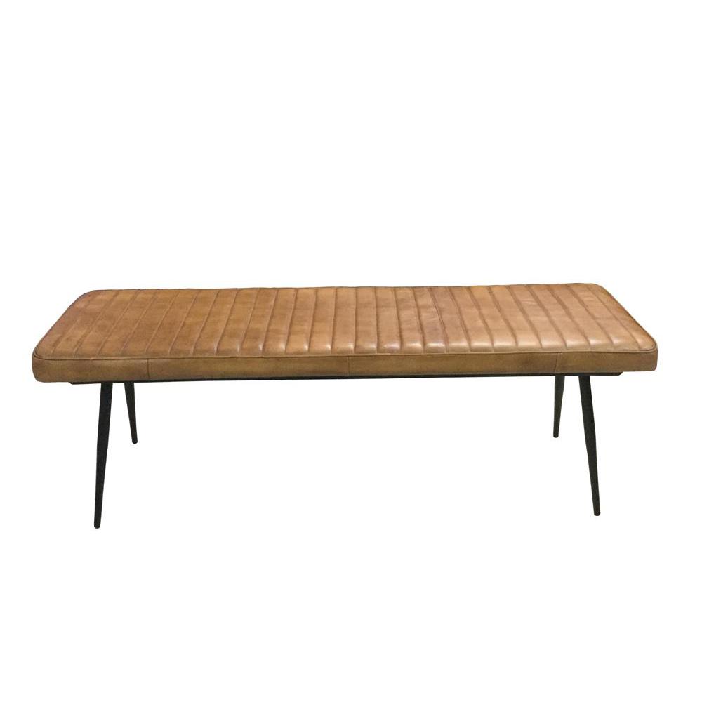 Misty Cushion Side Bench Camel and Black. Picture 1