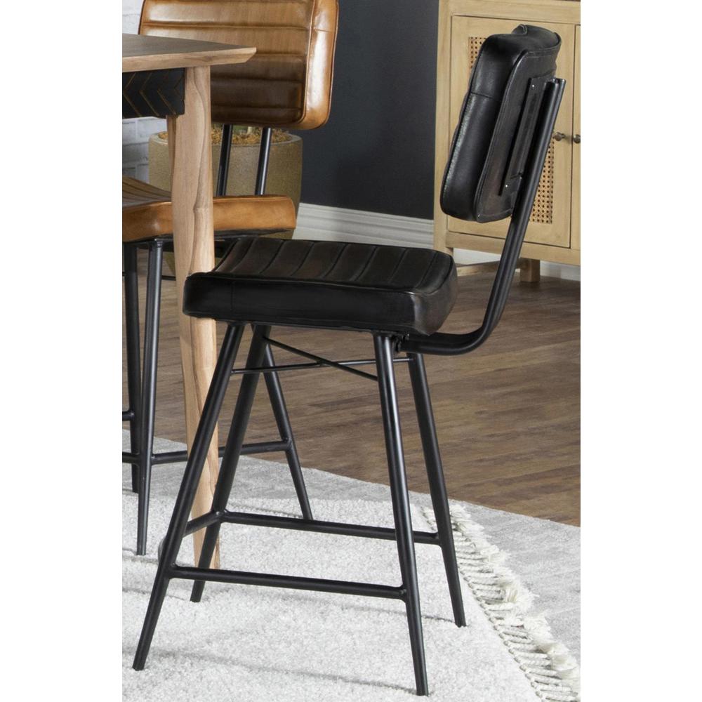 Partridge Upholstered Counter Height Stools with Footrest (Set of 2). Picture 1