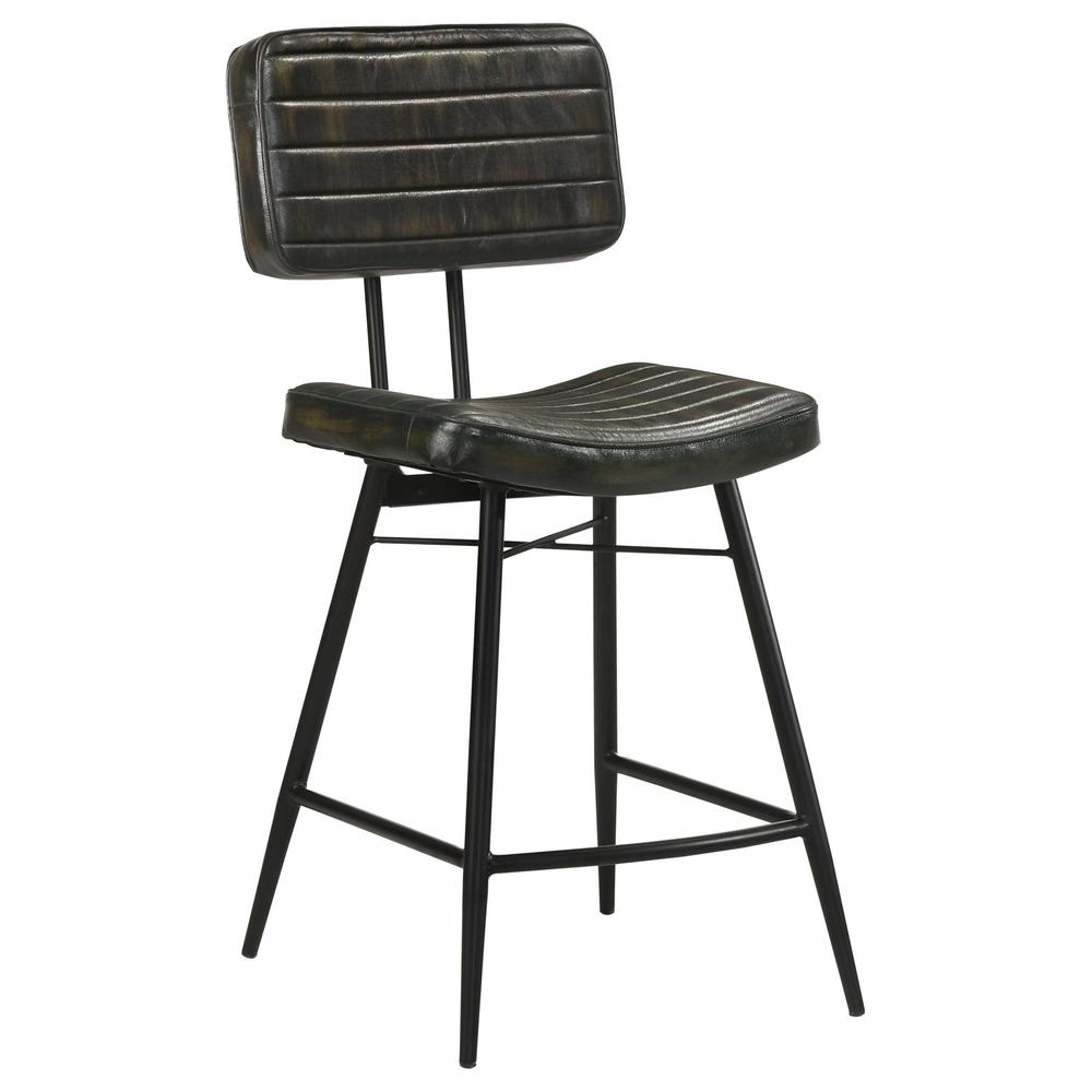Partridge Upholstered Counter Height Stools with Footrest (Set of 2). Picture 2