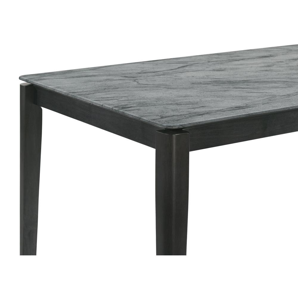 Stevie Rectangular Faux Marble Top Dining Table Grey and Black. Picture 6