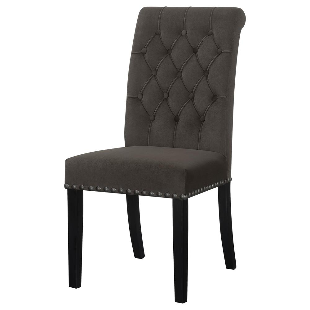 Alana Upholstered Tufted Side Chairs with Nailhead Trim (Set of 2). Picture 3