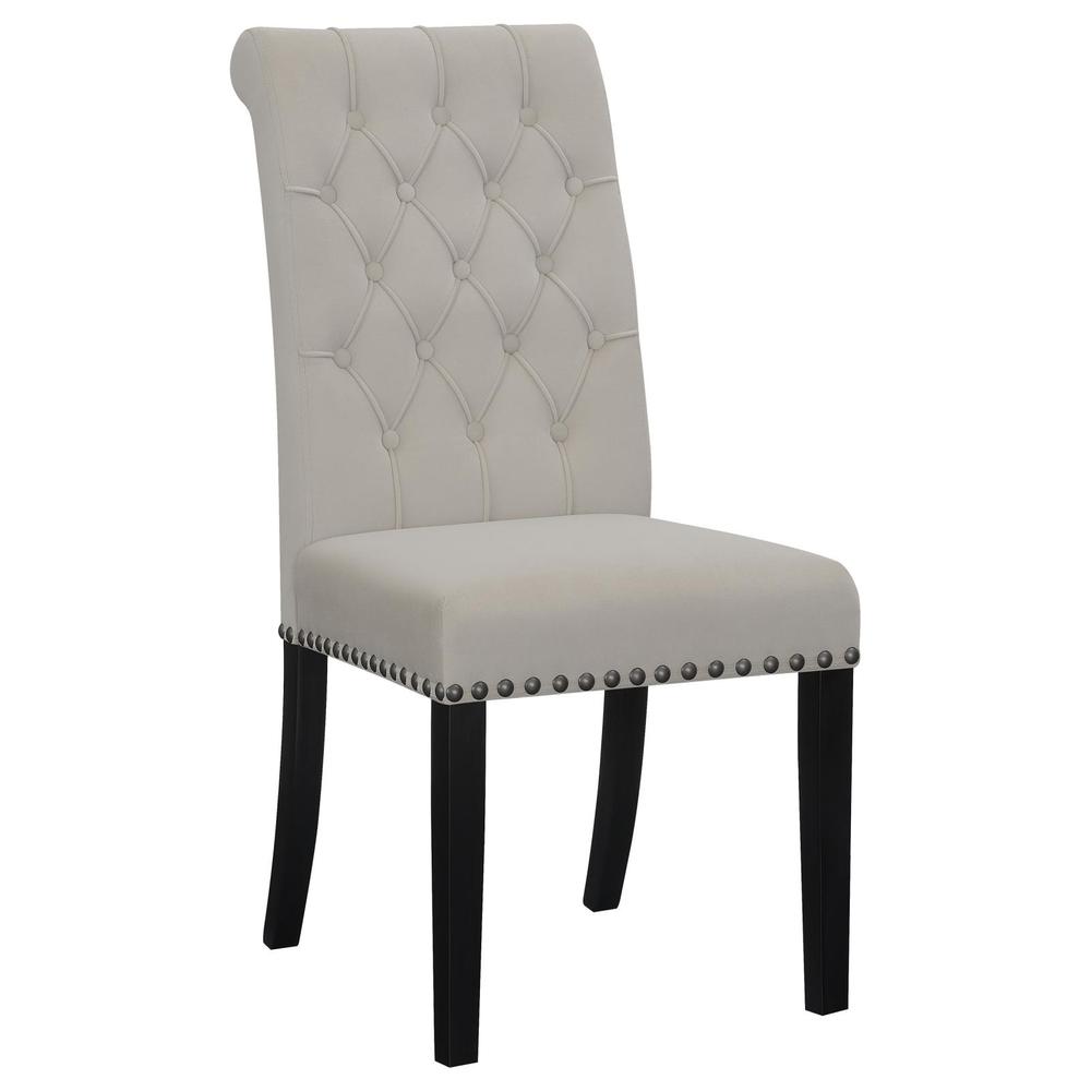 Alana Upholstered Tufted Side Chairs with Nailhead Trim (Set of 2). Picture 1