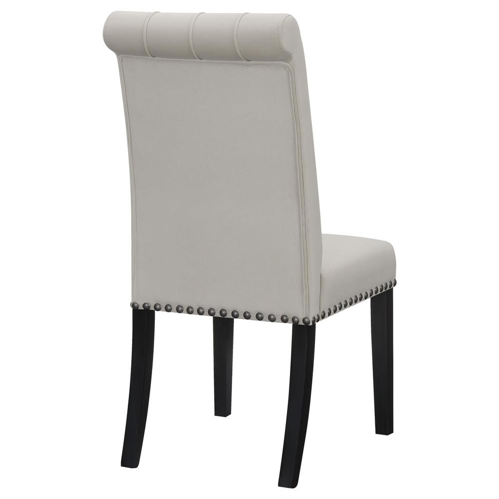 Alana Upholstered Tufted Side Chairs with Nailhead Trim (Set of 2). Picture 6