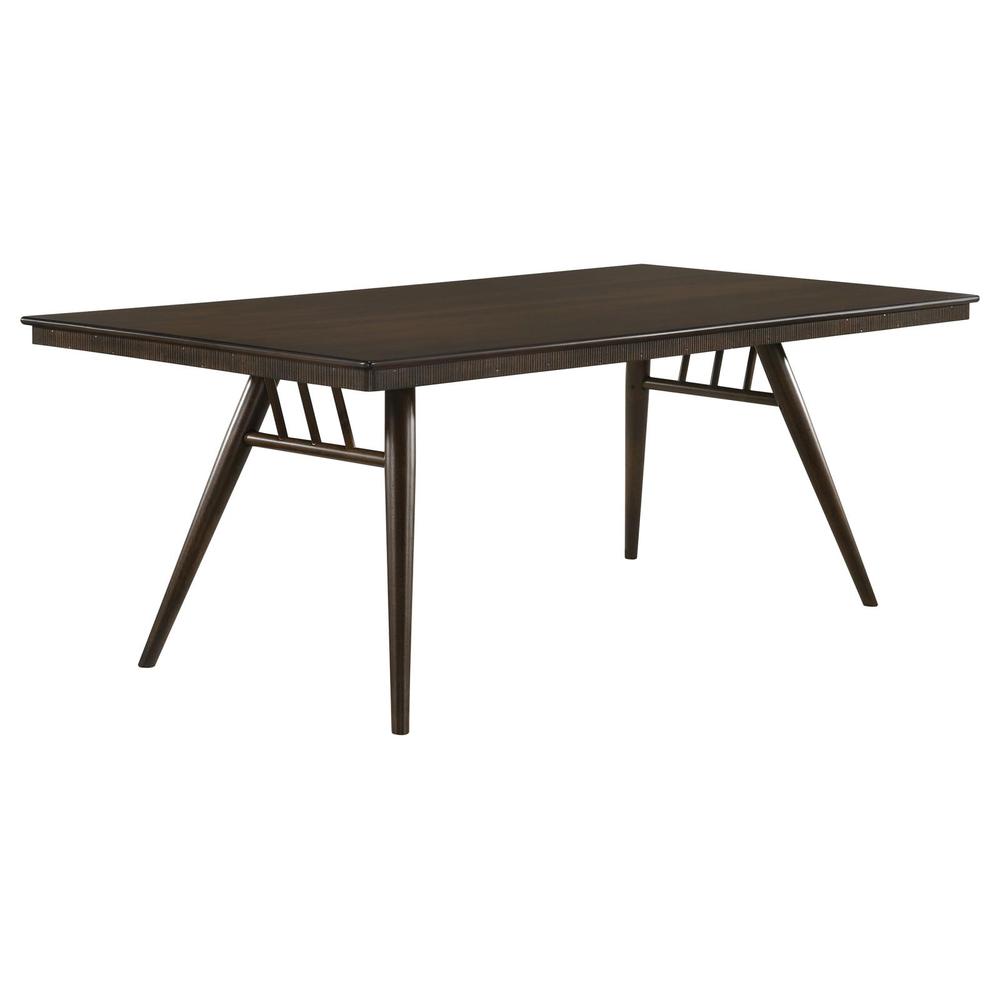 Wes Rectangular Dining Table Dark Walnut. Picture 2