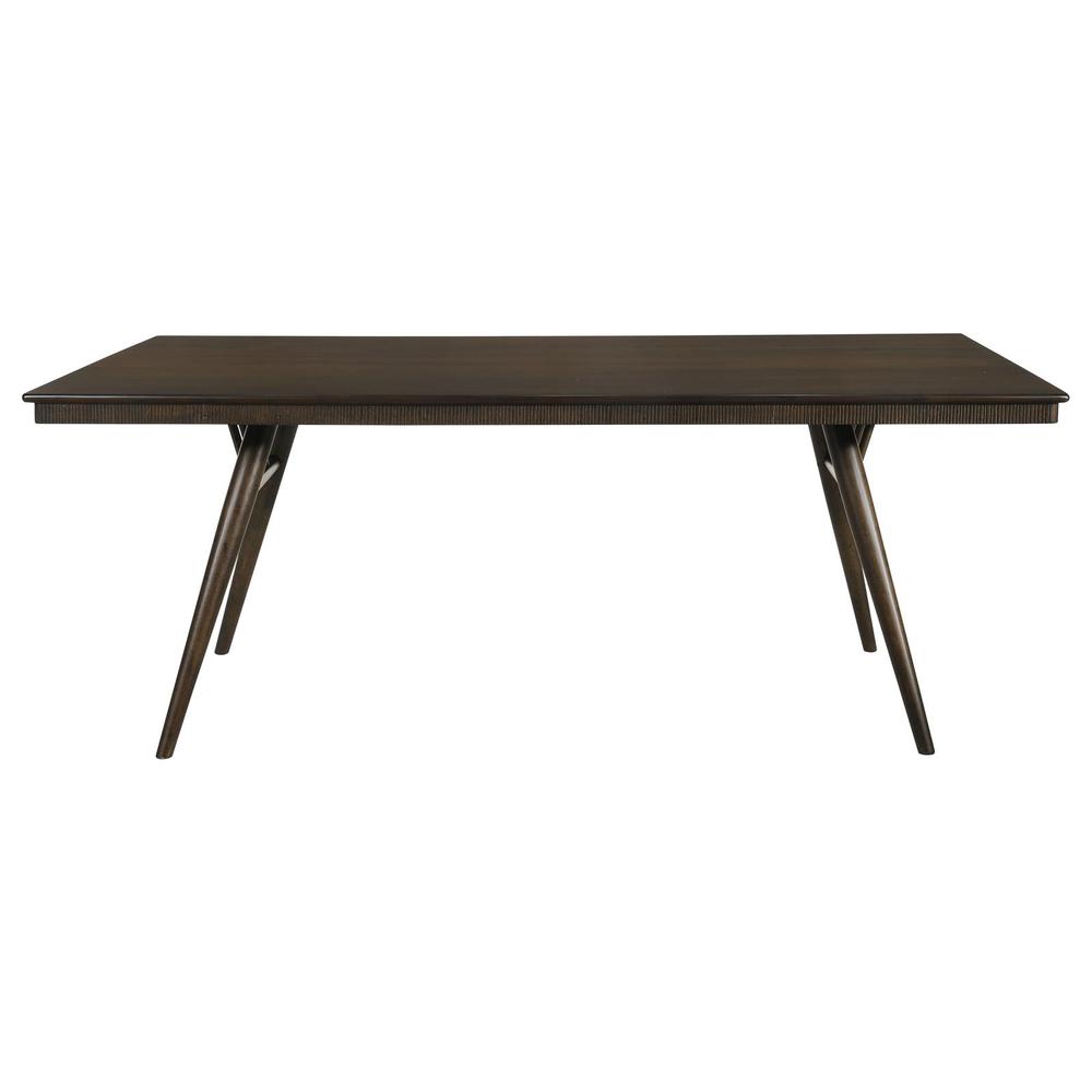 Wes Rectangular Dining Table Dark Walnut. Picture 3