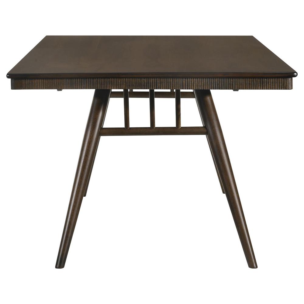 Wes Rectangular Dining Table Dark Walnut. Picture 4