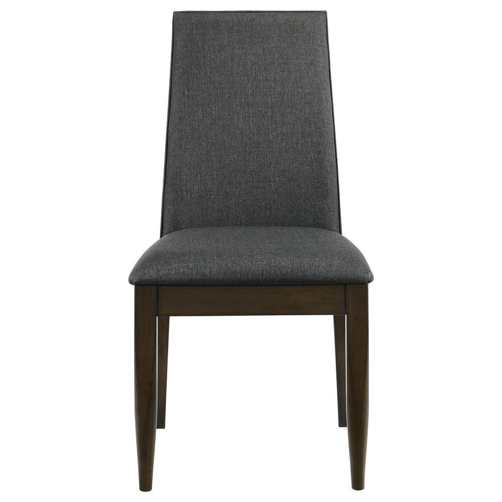Wes Upholstered Side Chair (Set of 2) Grey and Dark Walnut. Picture 3
