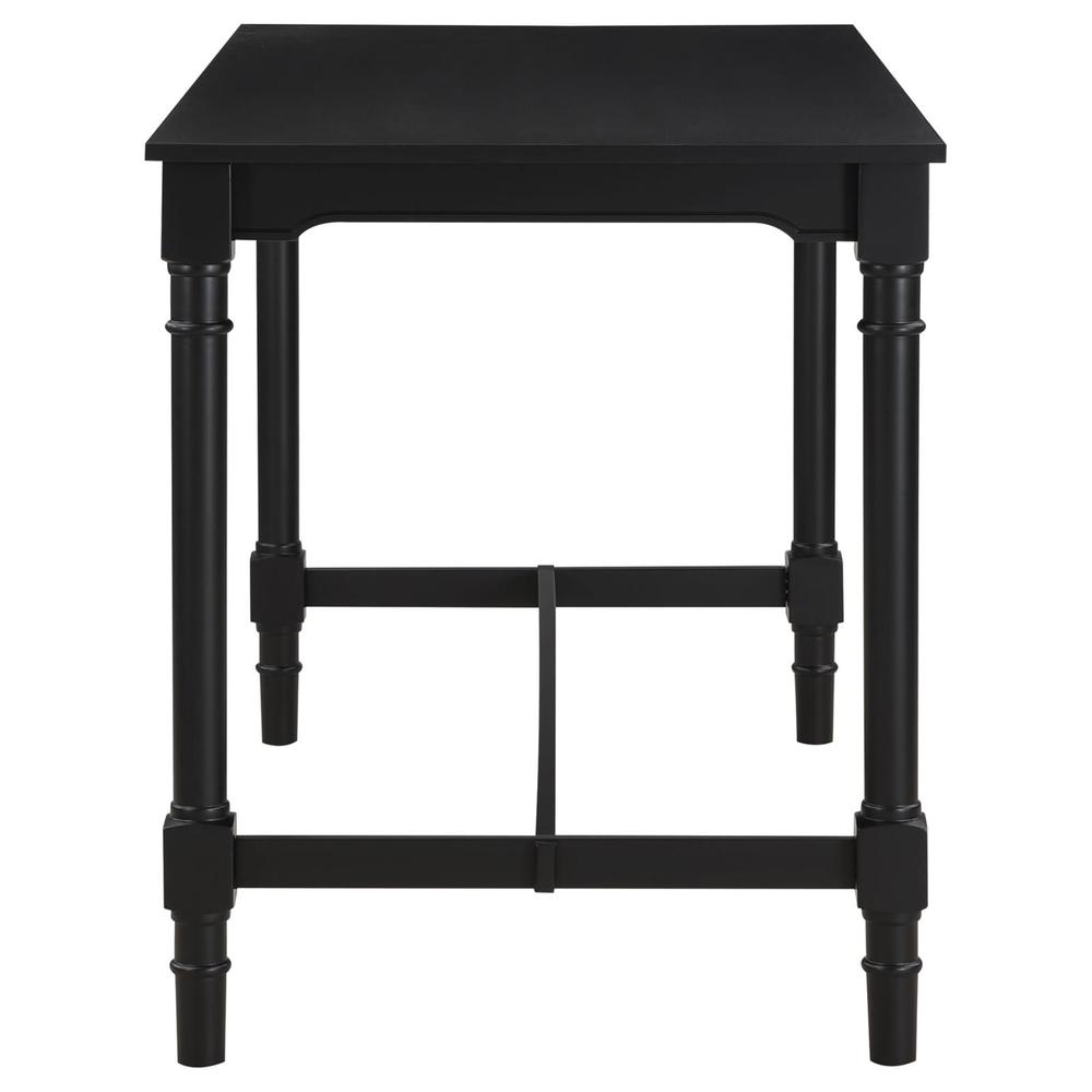 5-piece Rectangular Spindle Leg Counter Height Dining Set Oatmeal and Black. Picture 3