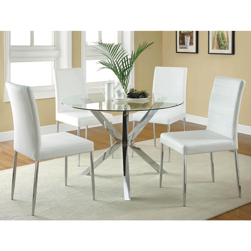 Maston Upholstered Dining Chairs White (Set of 4). Picture 1