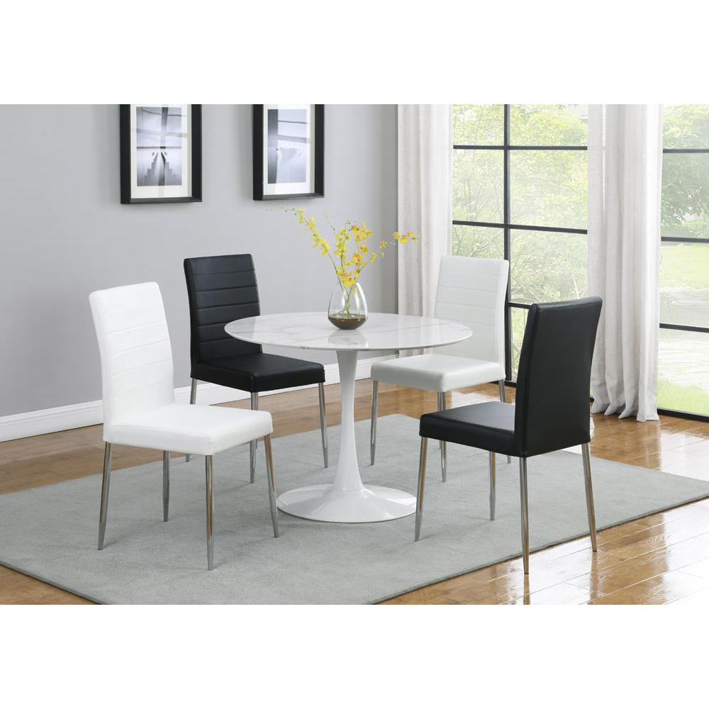 Maston Upholstered Dining Chairs White (Set of 4). Picture 3
