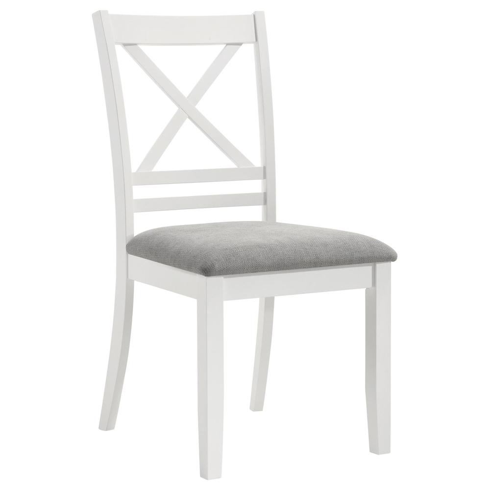 Hollis Cross Back Wood Dining Side Chair White (Set of 2). Picture 1