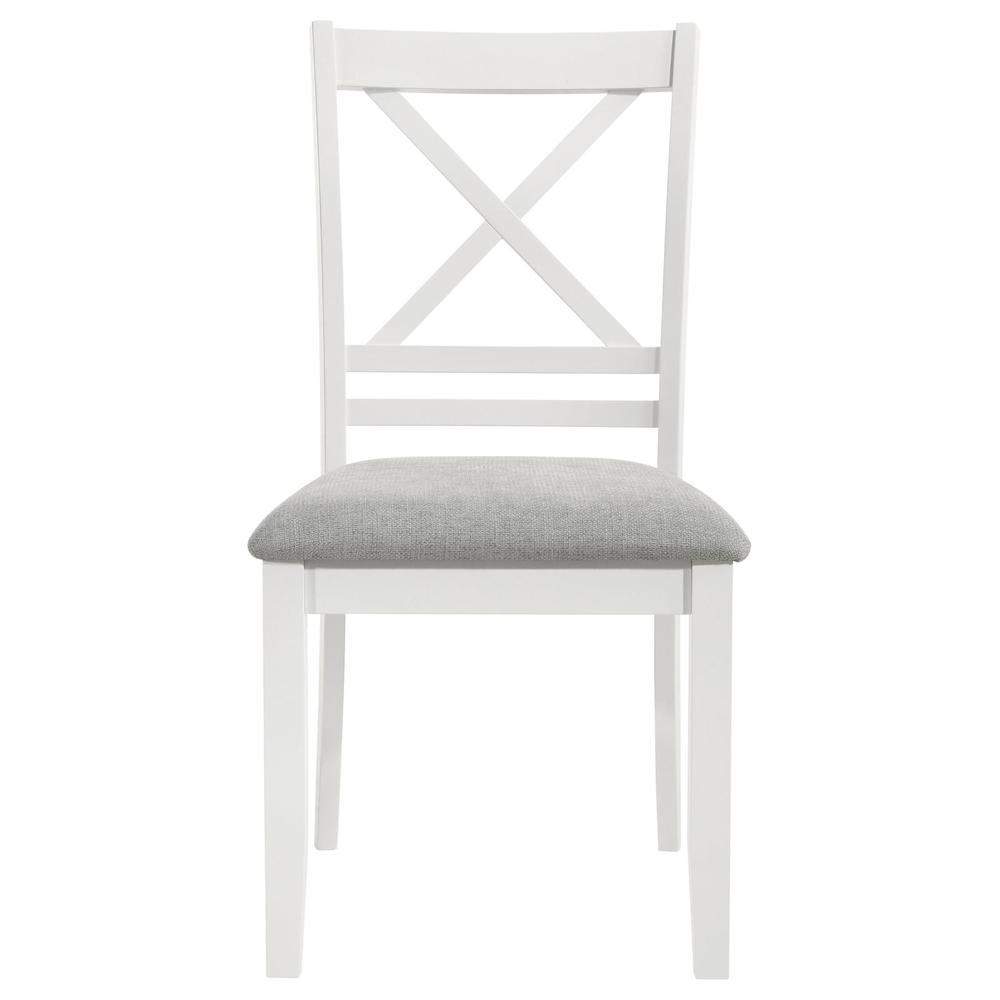 Hollis Cross Back Wood Dining Side Chair White (Set of 2). Picture 2