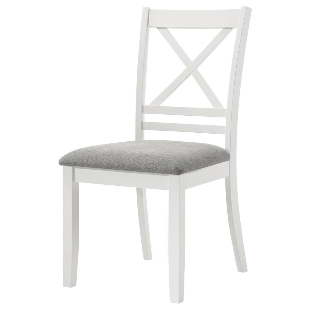 Hollis Cross Back Wood Dining Side Chair White (Set of 2). Picture 3