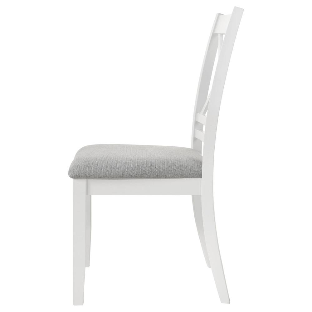 Hollis Cross Back Wood Dining Side Chair White (Set of 2). Picture 4