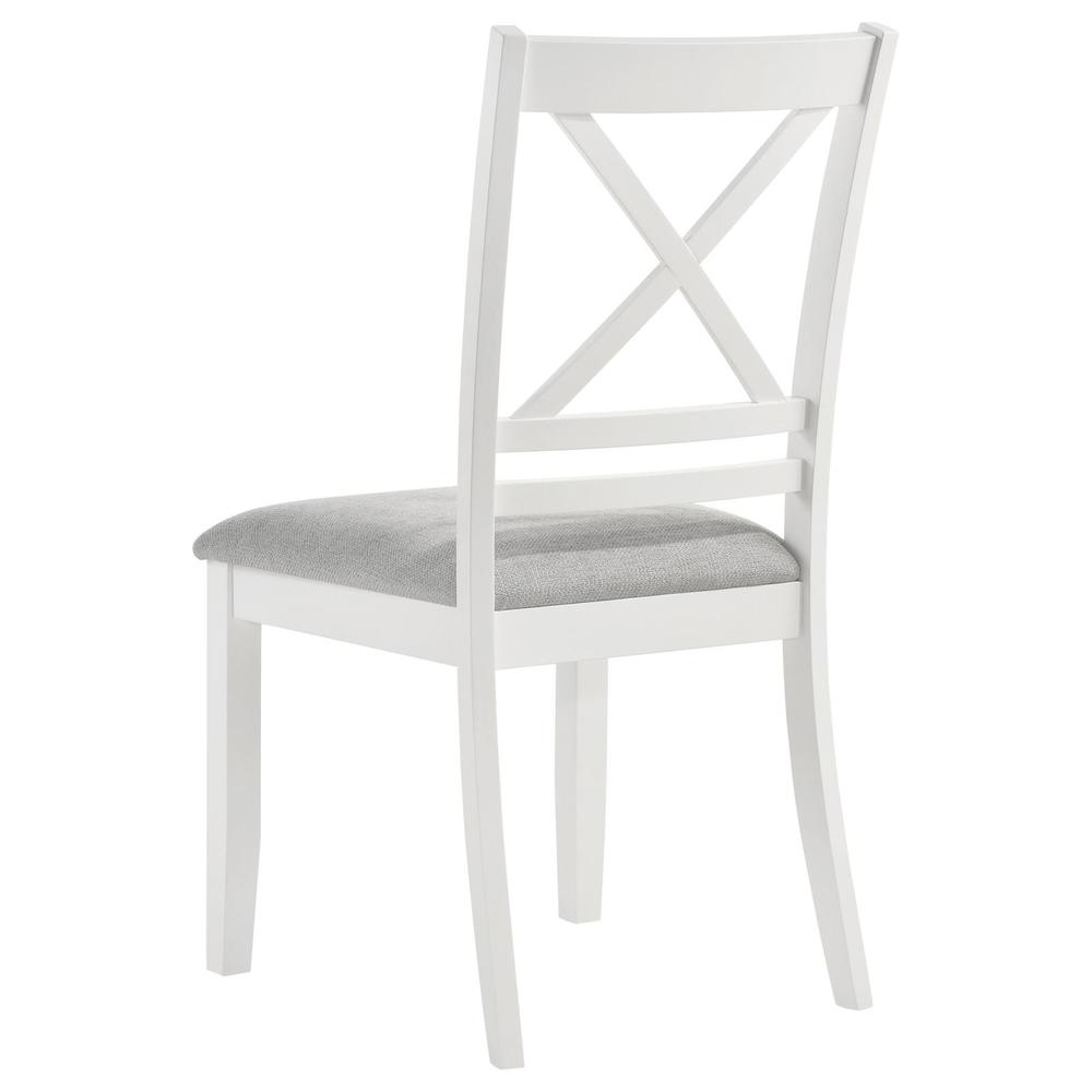 Hollis Cross Back Wood Dining Side Chair White (Set of 2). Picture 5