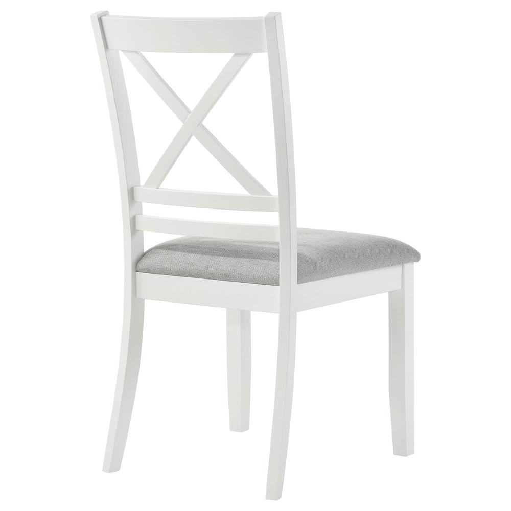 Hollis Cross Back Wood Dining Side Chair White (Set of 2). Picture 6