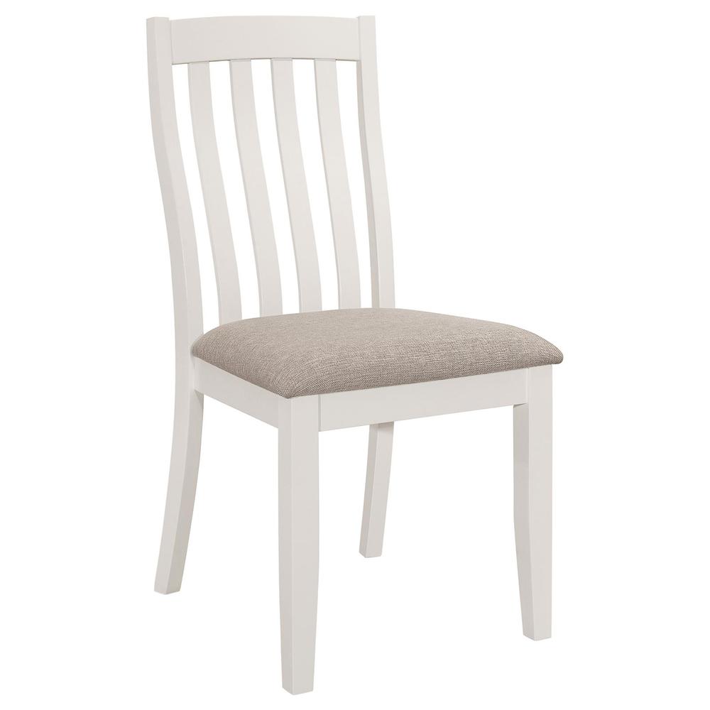 Nogales Vertical Slat Back Dining Side Chair Off White (Set of 2). Picture 13