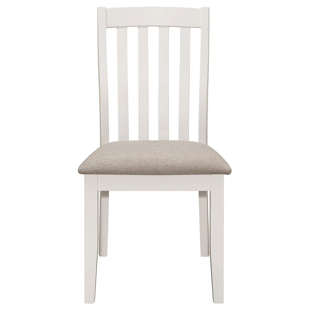 Nogales Vertical Slat Back Dining Side Chair Off White (Set of 2). Picture 10