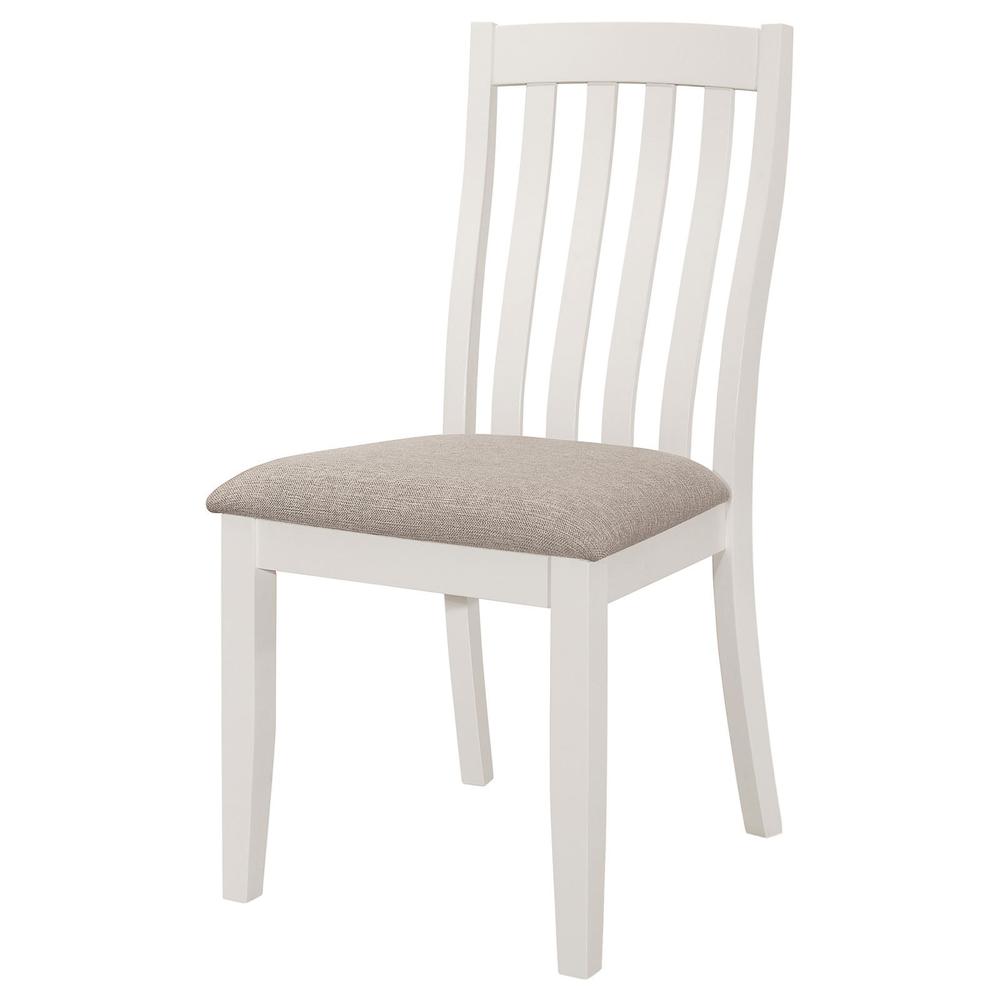 Nogales Vertical Slat Back Dining Side Chair Off White (Set of 2). Picture 11