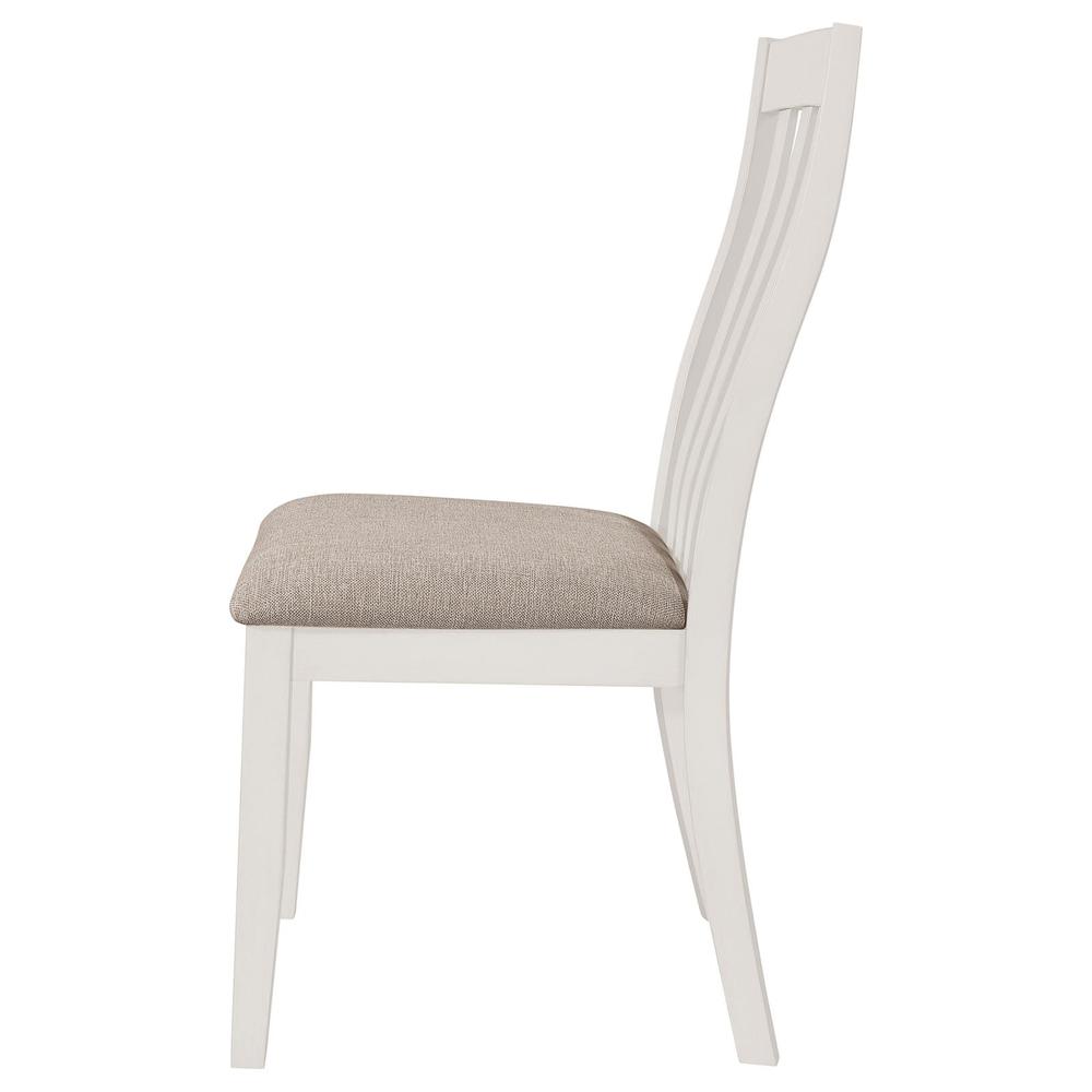 Nogales Vertical Slat Back Dining Side Chair Off White (Set of 2). Picture 12