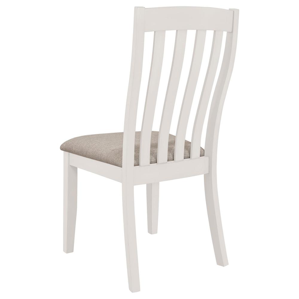 Nogales Vertical Slat Back Dining Side Chair Off White (Set of 2). Picture 2