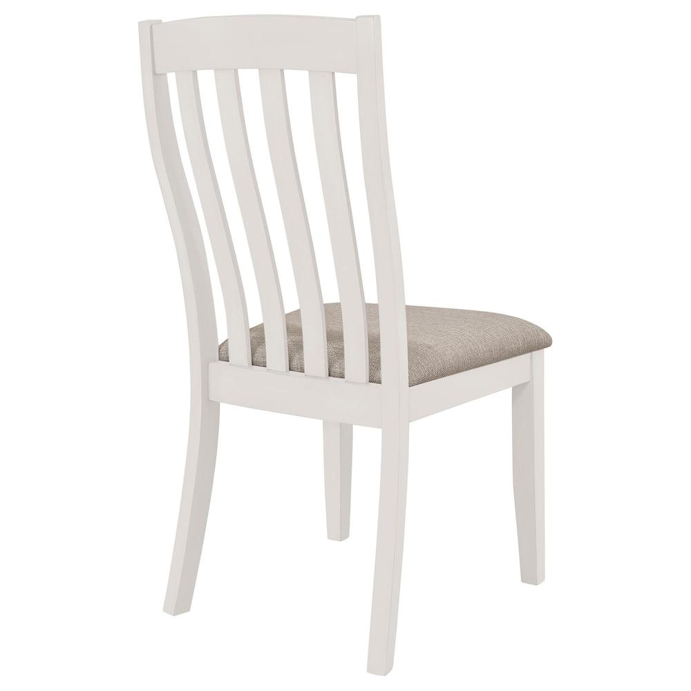 Nogales Vertical Slat Back Dining Side Chair Off White (Set of 2). Picture 3