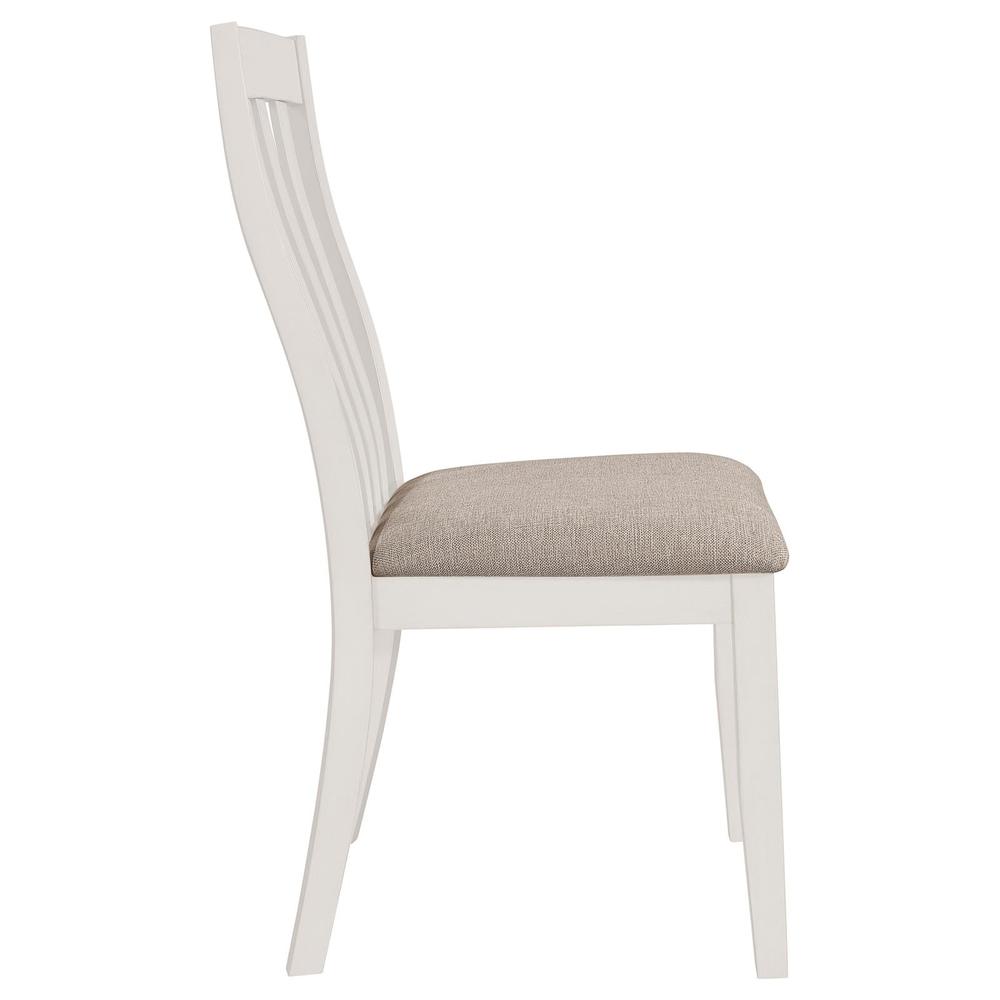 Nogales Vertical Slat Back Dining Side Chair Off White (Set of 2). Picture 4