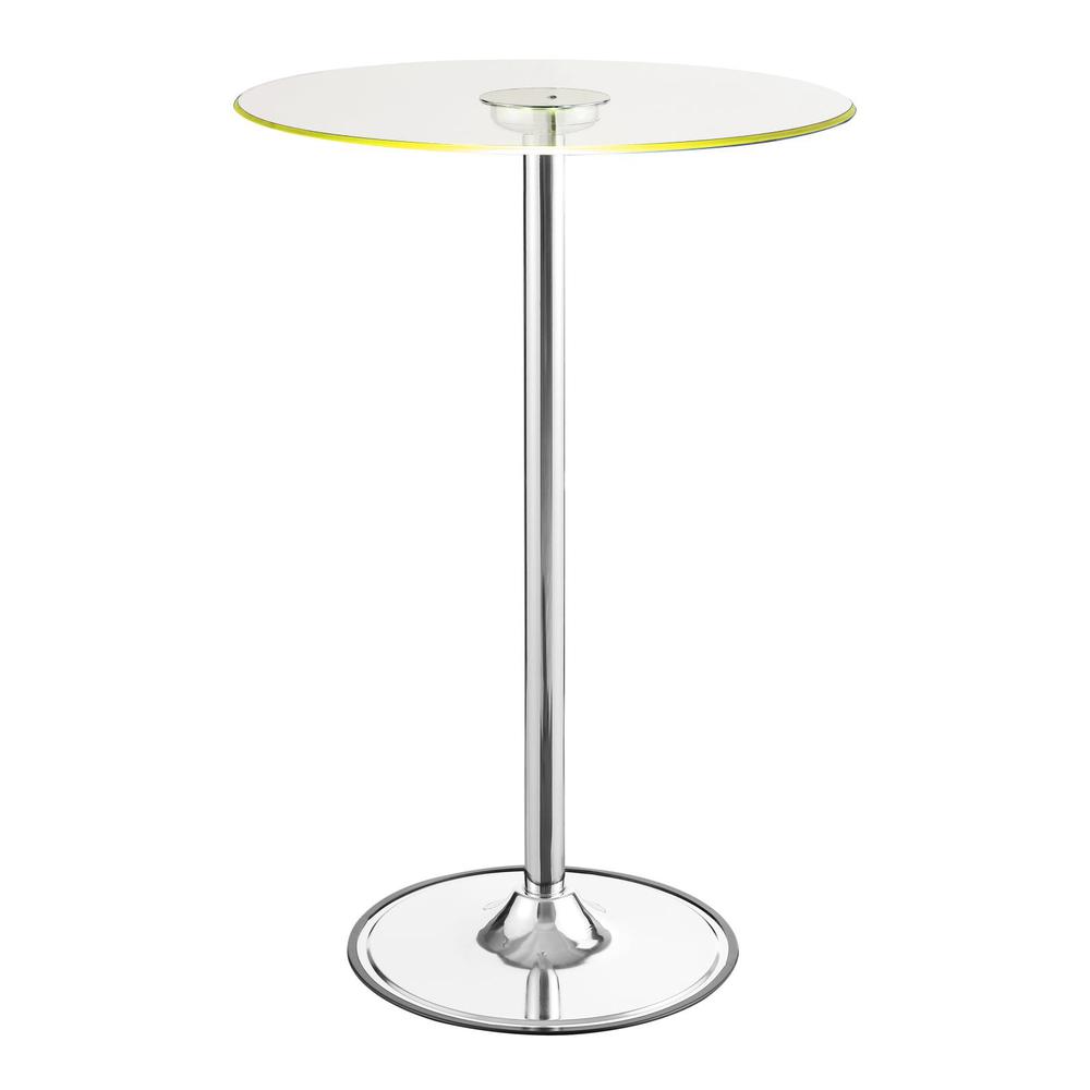 Thea LED Bar Table Chrome and Clear. Picture 6
