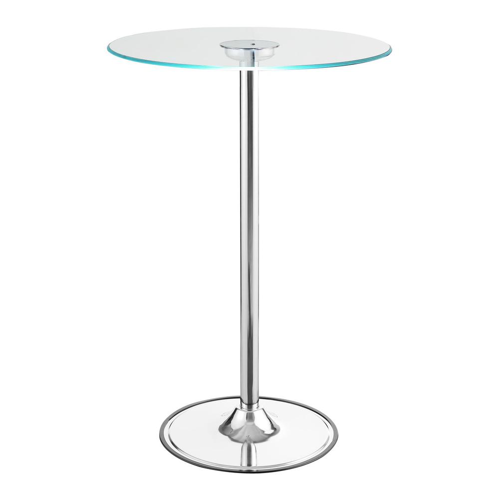 Thea LED Bar Table Chrome and Clear. Picture 7