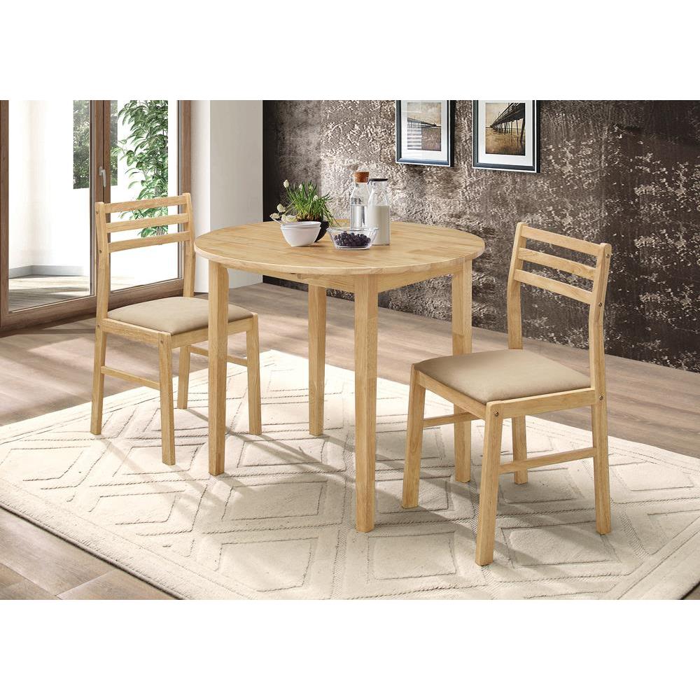 Bucknell 3-piece Dining Set with Drop Leaf Natural and Tan. Picture 1