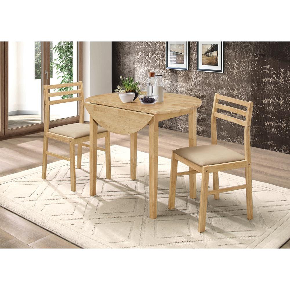 Bucknell 3-piece Dining Set with Drop Leaf Natural and Tan. Picture 4