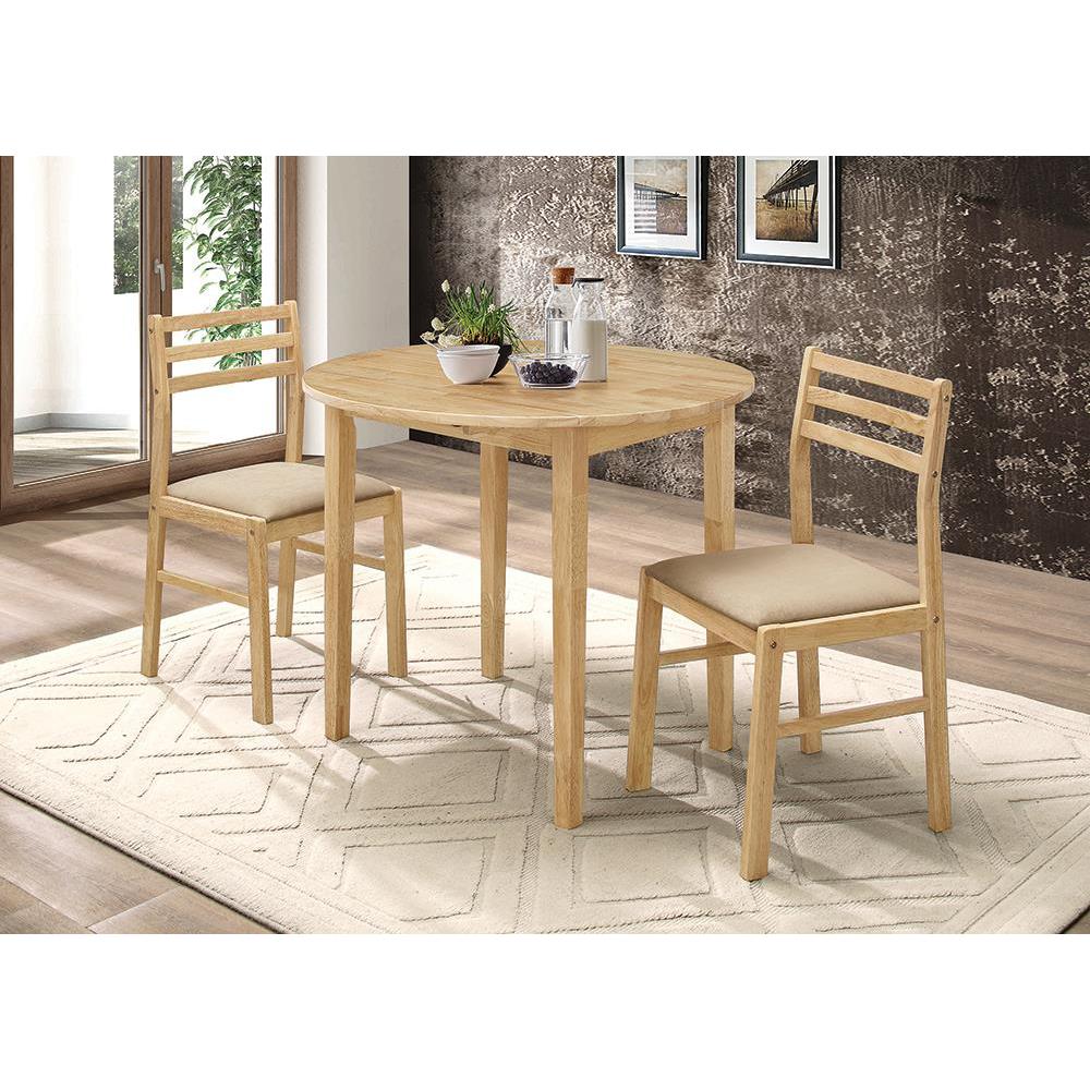 Bucknell 3-piece Dining Set with Drop Leaf Natural and Tan. Picture 8