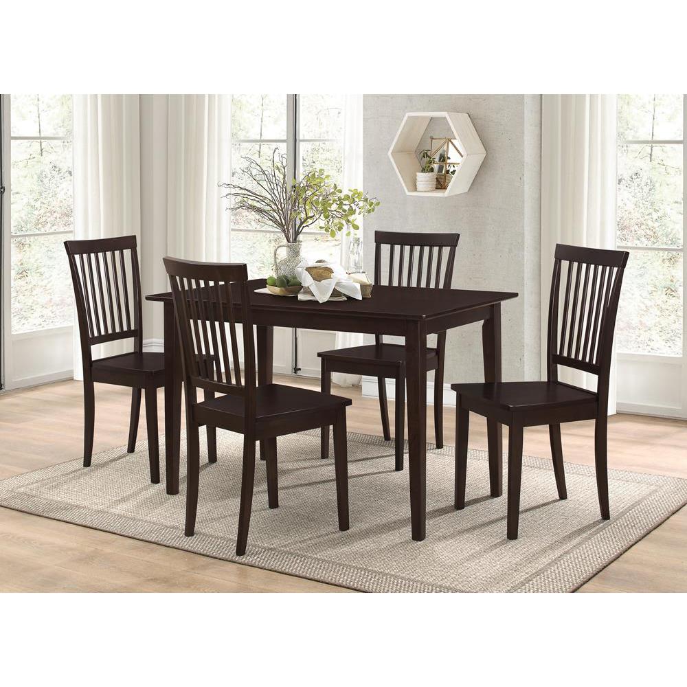 Gomez 5-piece Rectangular Dining Table Set Cappuccino. Picture 1