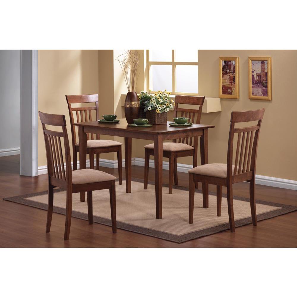 Robles 5-piece Dining Set Chestnut and Tan. Picture 1