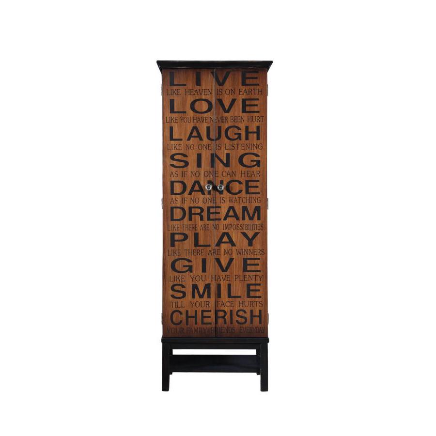 Lovegood 2-door Accent Cabinet Rich Brown and Black. Picture 2