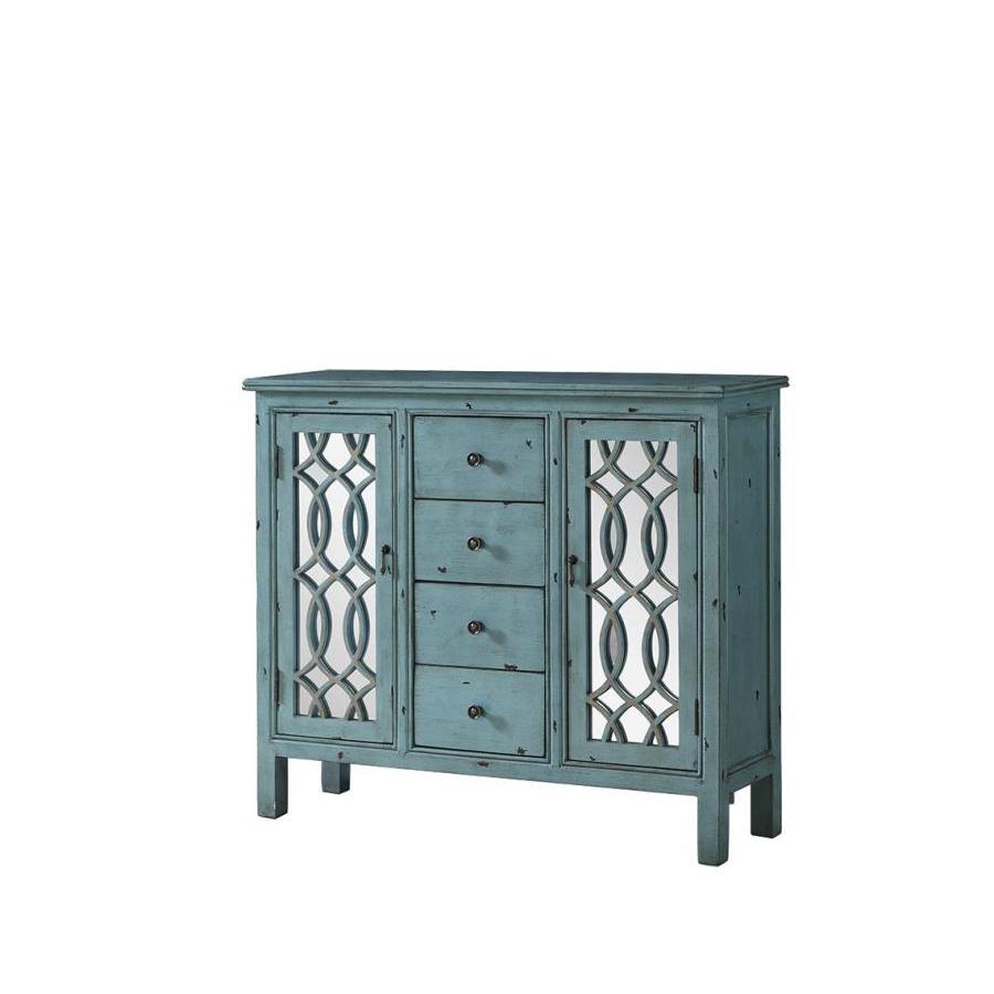 Rue 4-drawer Accent Cabinet Antique Blue. Picture 2