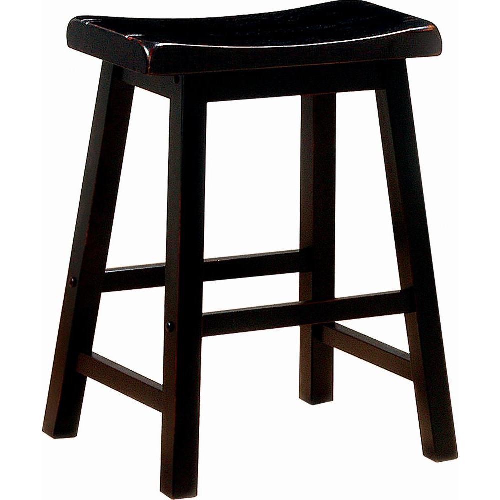 Durant Wooden Counter Height Stools Black (Set of 2). Picture 1