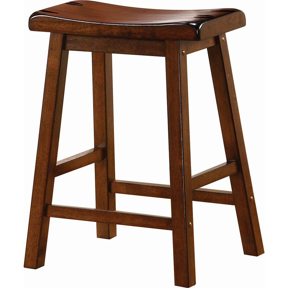 Durant Wooden Counter Height Stools Chestnut (Set of 2). Picture 1
