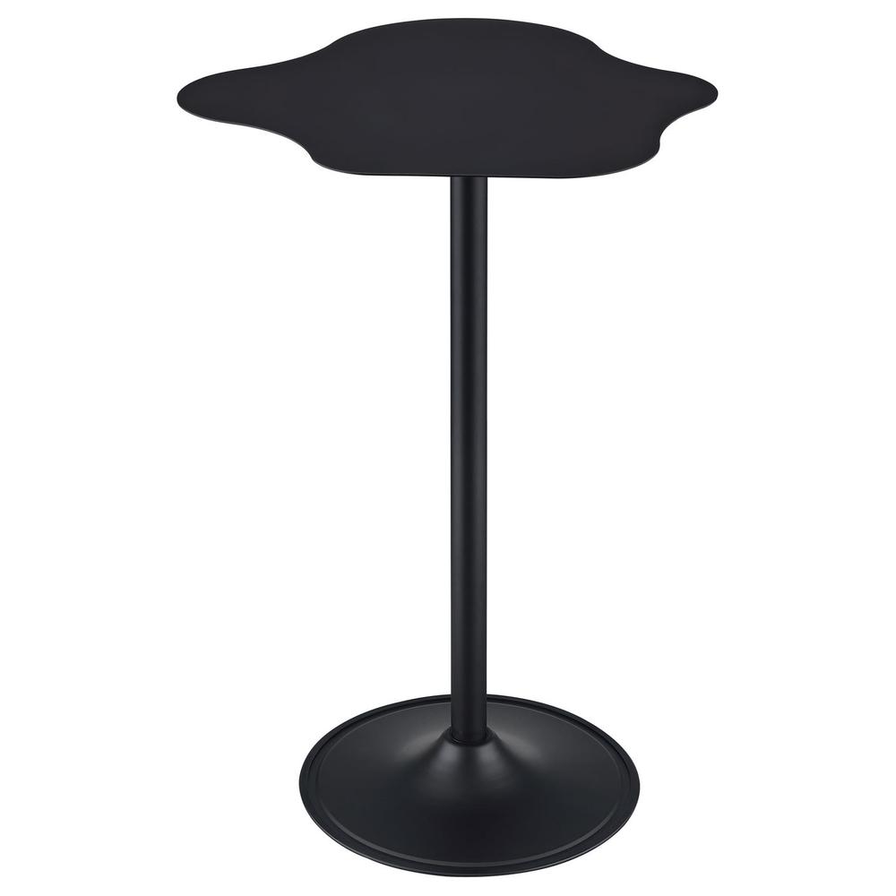 Keanu Pedestal Cloud-Shaped Top Bar Table Black. Picture 2
