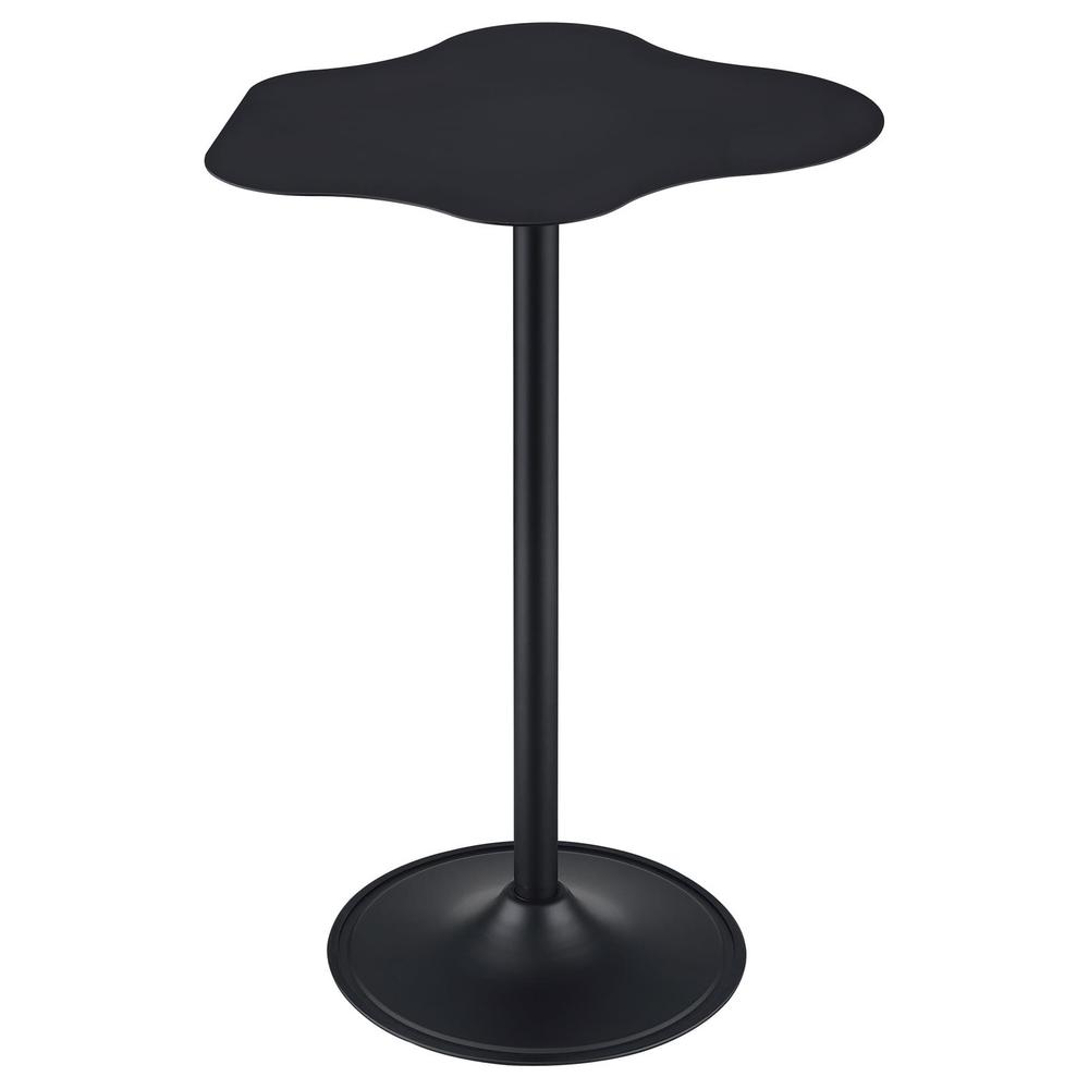 Keanu Pedestal Cloud-Shaped Top Bar Table Black. Picture 4