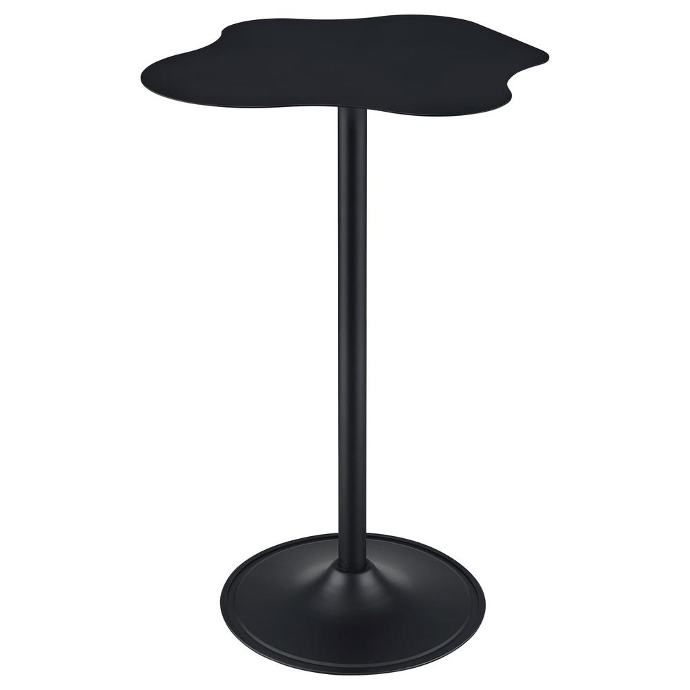 Keanu Pedestal Cloud-Shaped Top Bar Table Black. Picture 6