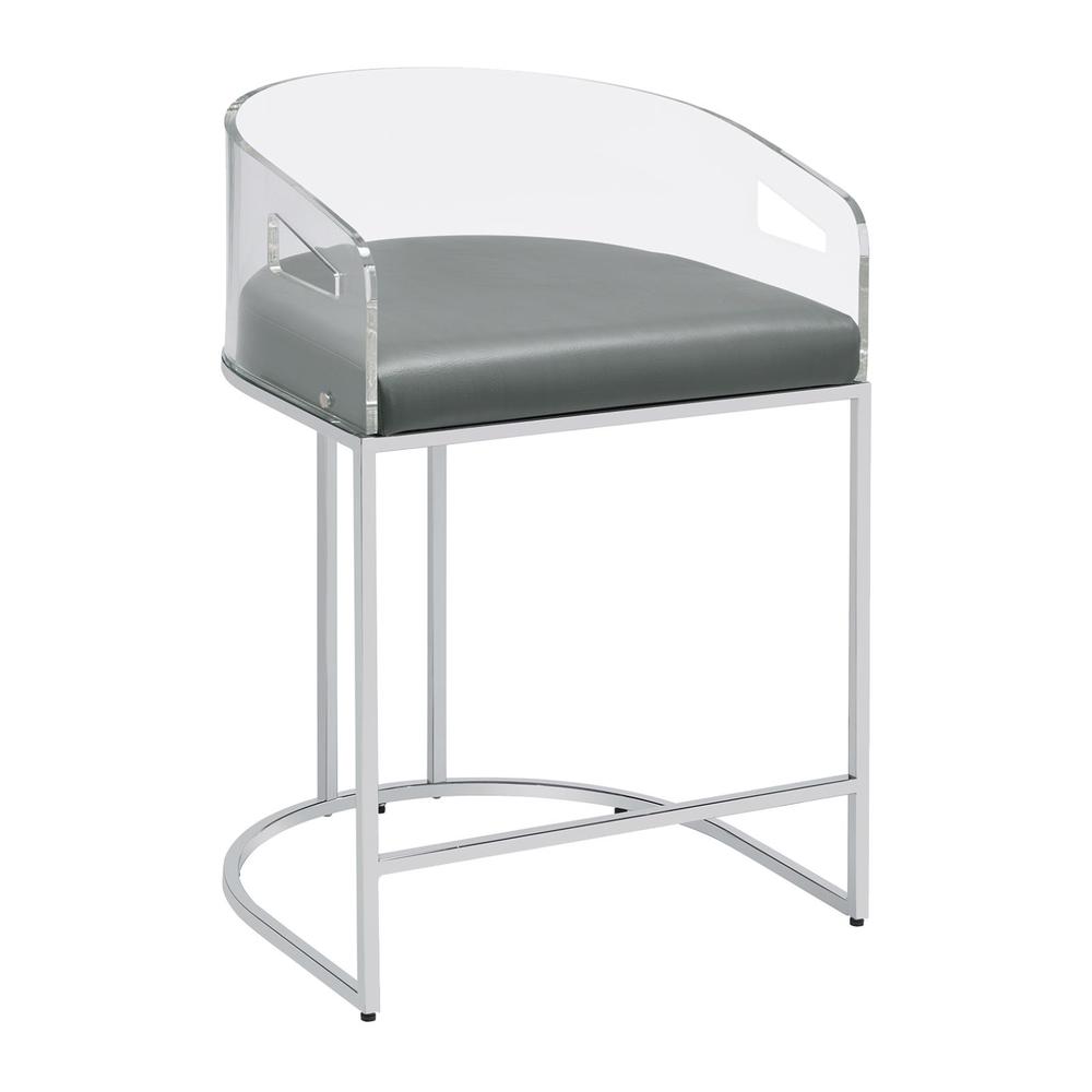 Thermosolis Acrylic Back Counter Height Stools (Set Of 2). Picture 2