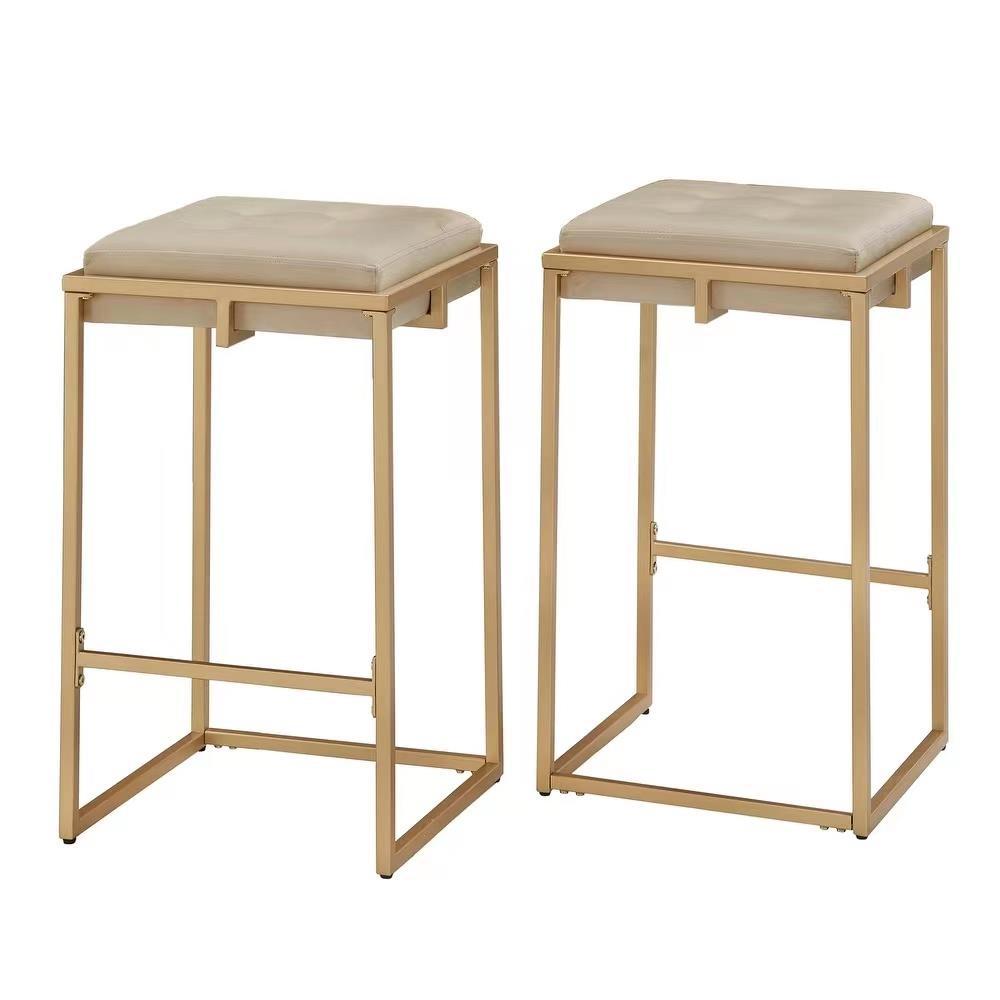 Nadia Square Padded Seat Counter Height Stool (Set Of 2). Picture 1