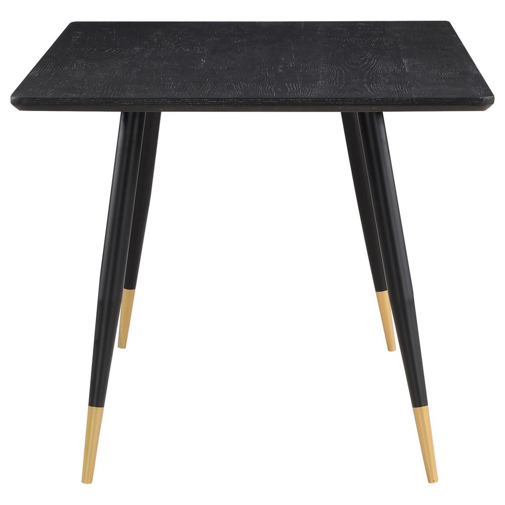 Zetta Rectangular Dining Table Black and Gold. Picture 3