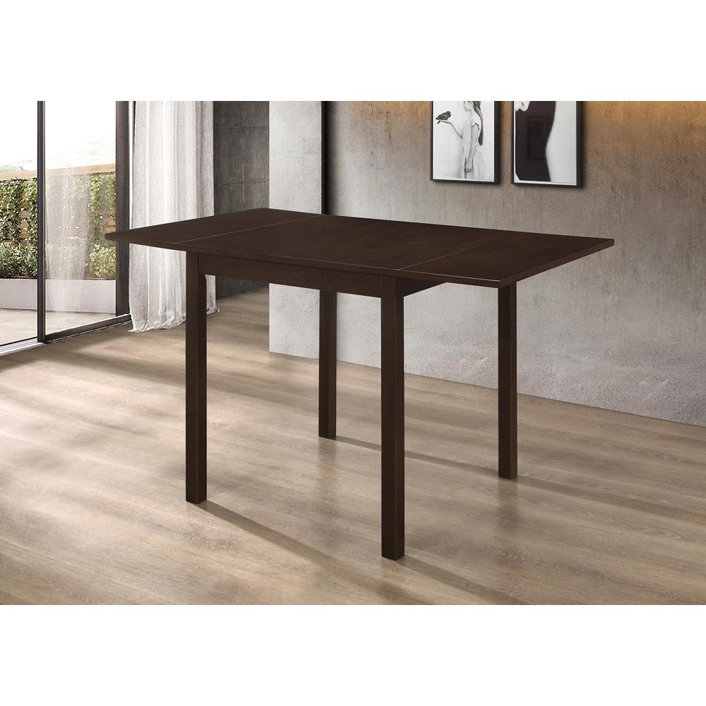 Kelso Rectangular Dining Table with Drop Leaf Cappuccino. Picture 1