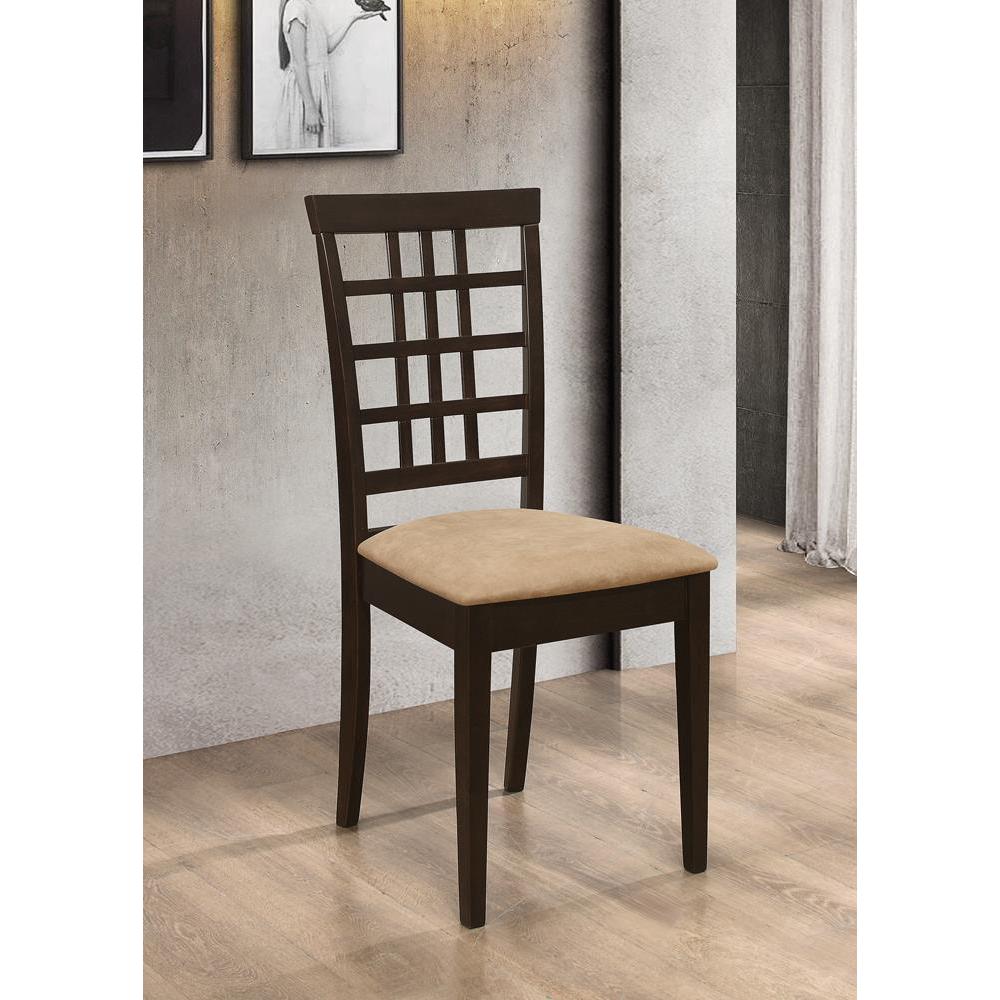 Kelso Lattice Back Dining Chairs Cappuccino (Set of 2). Picture 1