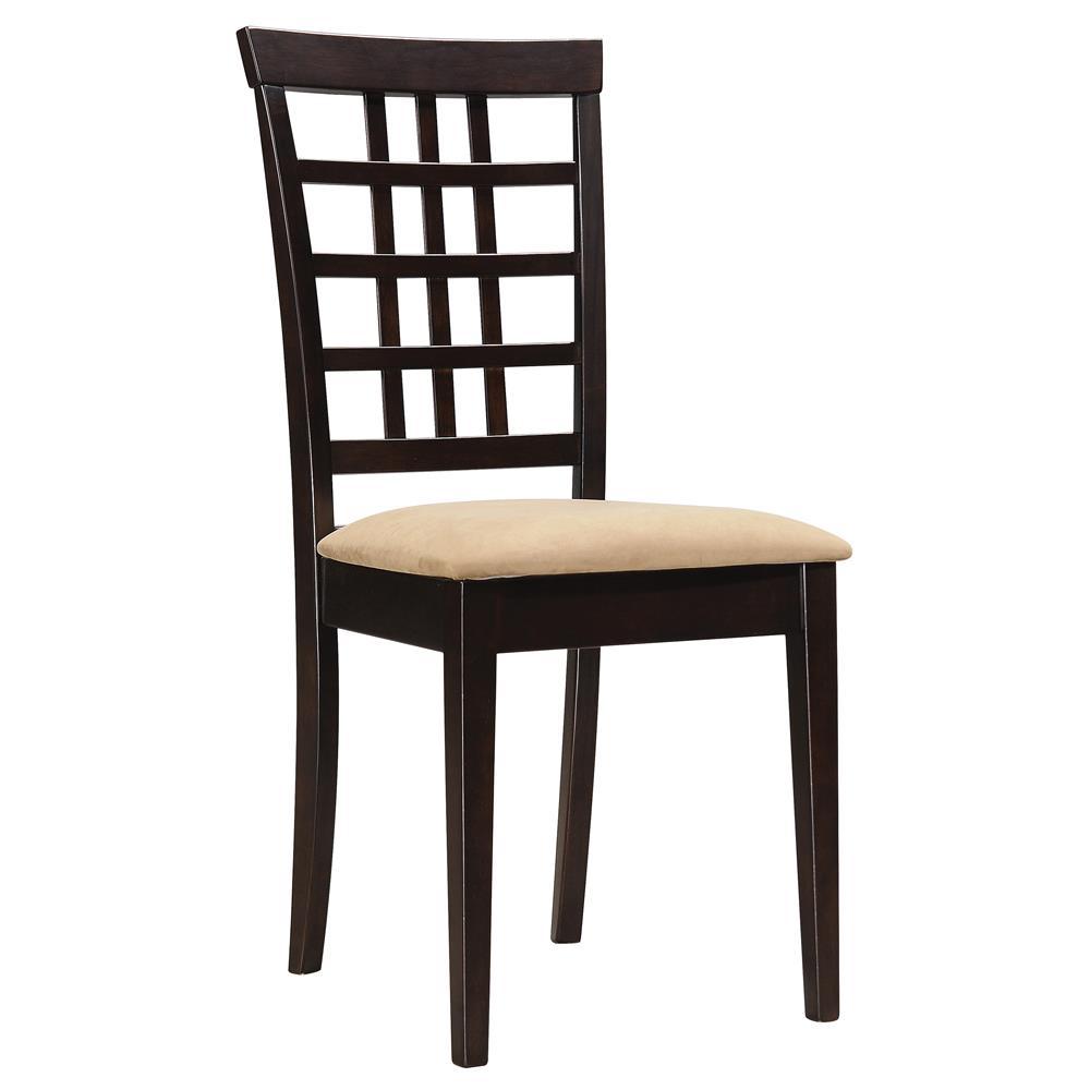 Kelso Lattice Back Dining Chairs Cappuccino (Set of 2). Picture 2