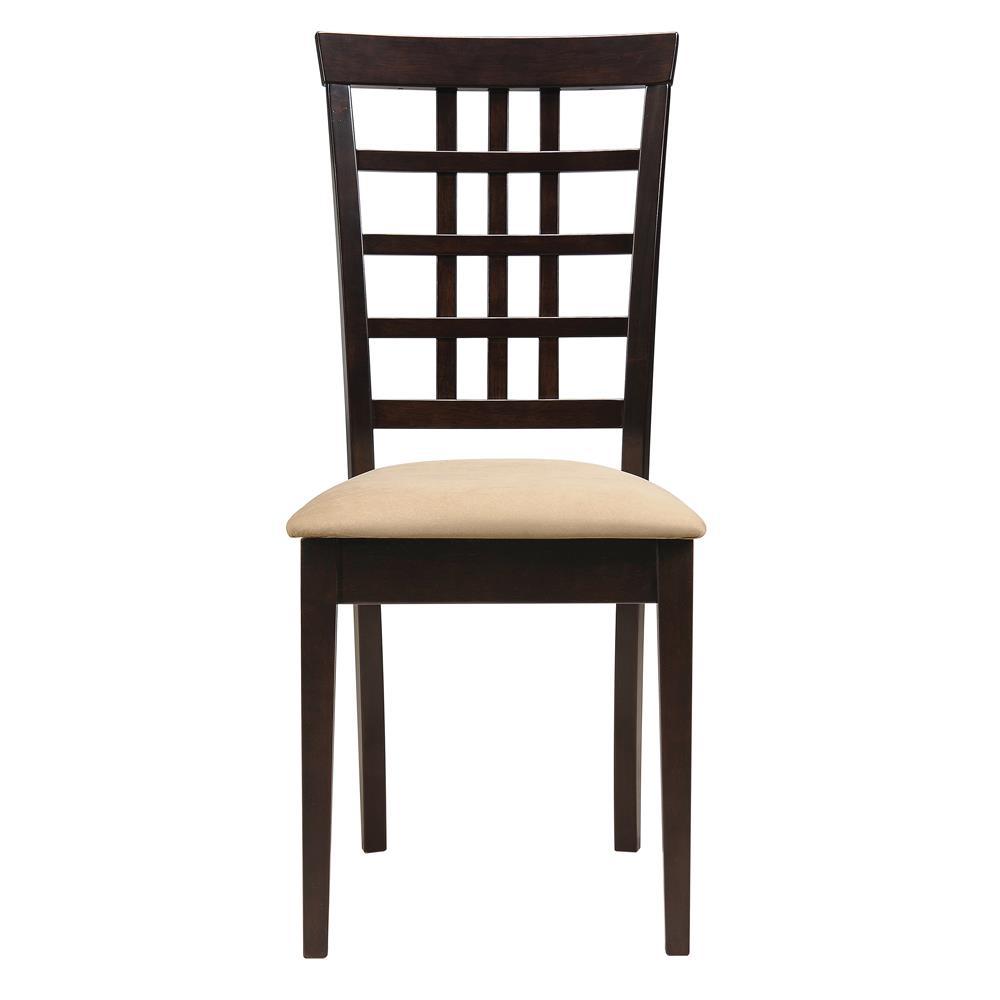 Kelso Lattice Back Dining Chairs Cappuccino (Set of 2). Picture 4