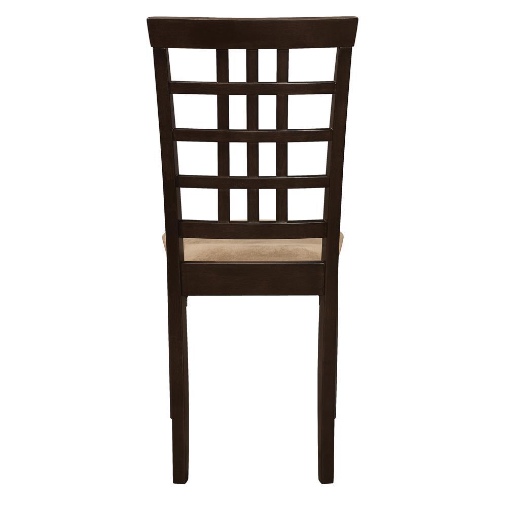 Kelso Lattice Back Dining Chairs Cappuccino (Set of 2). Picture 6